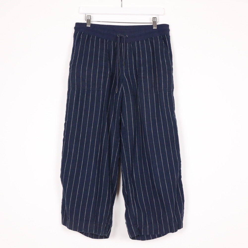 Athleta Stripe Bali Linen Crop Pants